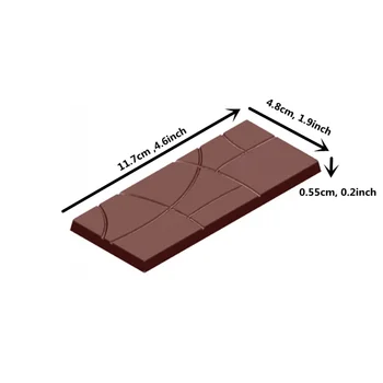 Sunkiųjų Pertrauka-Be Šokolado Baras Pelėsių Polikarbonato Saldainiai Baras Maker 3D Poli Karbonato Formos