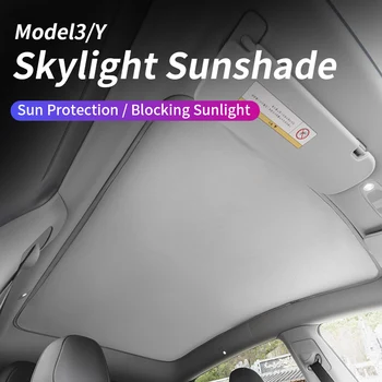Atnaujinti Saulės Atspalvių Stiklinis Stogas skėtį nuo saulės už Tesla Model 3 19-21/modelis Y Priekiniai Galiniai Stoglangis prekinis, galinis Stiklo Stoglangis Aklas, Ant Ju