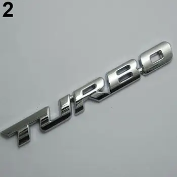 Cool 3D Metalų Lydinio, Raidė Turbo Automobilį, Motociklą Logotipas Ženklelis Lipdukas Lipdukas Dekoras