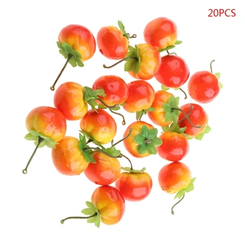 20pcs Tikroviška Modeliavimas Dirbtinis Pomidorų Plastiko Netikrą Vaisių Namų Šaliai Dekoro