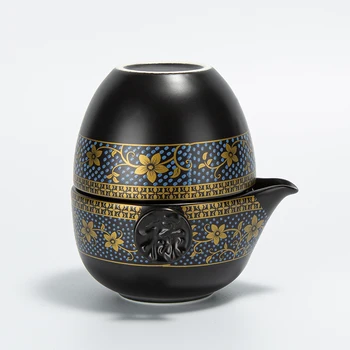 1 Nustatykite, Arbata Kelionės Arbatos Rinkinys Keramikos 1 Pot 3 Puodeliai Nešiojamų Arbatinukas Kung Fu TeaSet Teaware Rinkinys su Filtru Gėlių Teawares Ceremonija