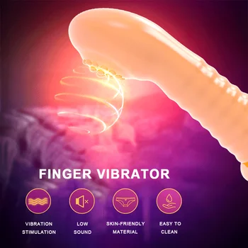 Piršto Vibratorius G-spot Klitorį Stimuliuoja Orgazmas Masažas Moterų Masturbator Lesbiečių, Erotiniai Piršto Mova Sekso Žaislai Moterims