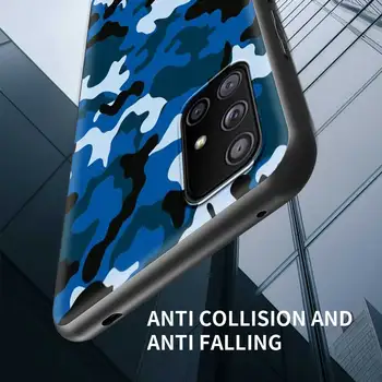 Soft Case for Samsung Galaxy A51 A71 A21s A31 A12 A41 A52 A11 M31 A02s A32 M51 Silikoninis Galinio Dangtelio Korpuso Kamufliažas Modelio Armijos