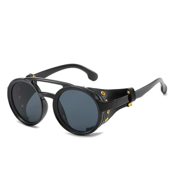 Naujas Steampunk Akiniai nuo saulės Prekės ženklo Dizainas Turas Sunglass Vyrai Moterys Derliaus Punk Saulės akiniai UV400 Atspalvių Akių Oculos de sol