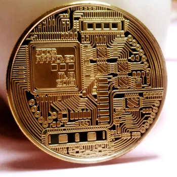 Paauksuoti Bitcoin Moneta, Kolekcines, Puiki Dovana Tiek Monetos Meno Kolekcija Fizinio Aukso Progines Monetas Namų Amatų Papuošalai