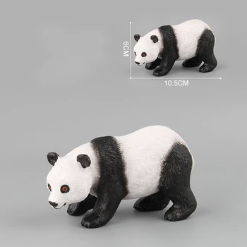Vaikai Modeliavimas Laukinių Panda Gyvūnų Mažų Kietų Plastikinių Kalėdų Modelis Vaikams Mokomieji Žaislai Dovana
