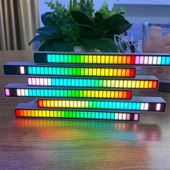 RGB Balso Aktyvuota LED Juostelės Žibintai, BT kontrolės Pikapas Ritmas, Šviesos Muzika, Atmosfera, Spalvinga Šviesos Vamzdis USB Energijos Taupymo Lemputė