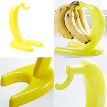 Geltonas Bananų Formos Rodymas Bananų Kabyklos Stovo Šviežių Vaisių Saugojimo Kambarį Laikymo Bananų Kablys Turėtojas