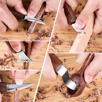Medžio Drožyba Šaukštas Įrankis Chip Kablys Nustatyti Kit Woodcarving Įrankiai