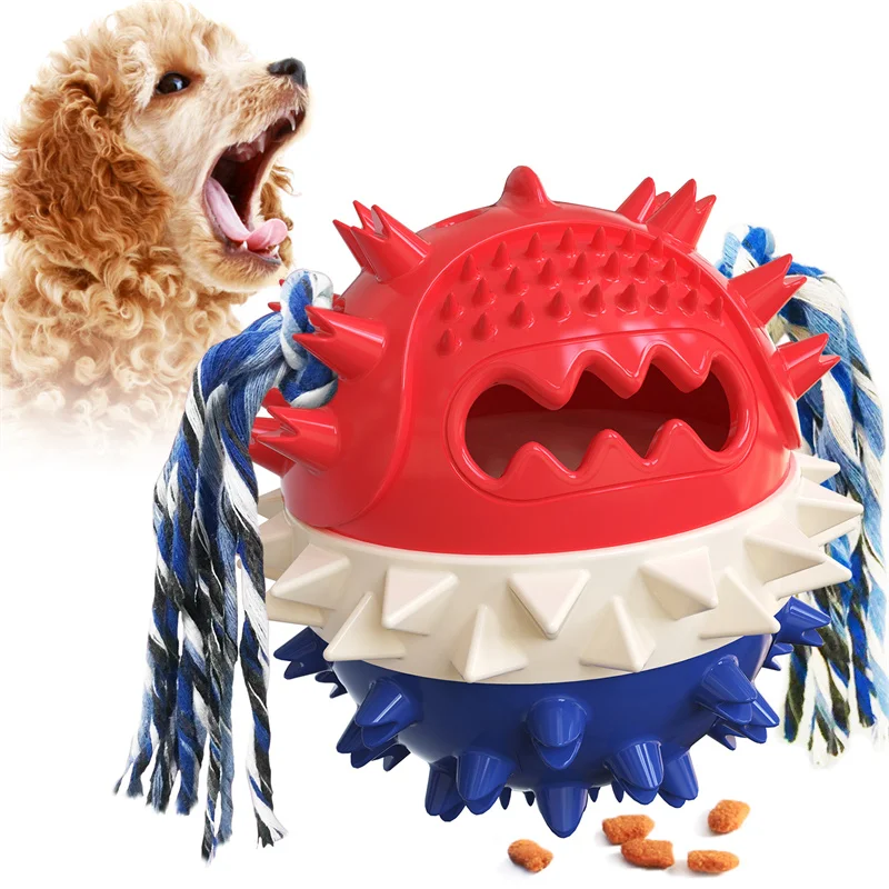 Pet Žaislas Gumos Ištekėjimo Kamuolys Šuo Finansuojančiojo Valyti Dantis, Kamuolys Šunį kramtyti žaislas šunims, aksesuarai Antistress dantų šepetėlį šunims 0