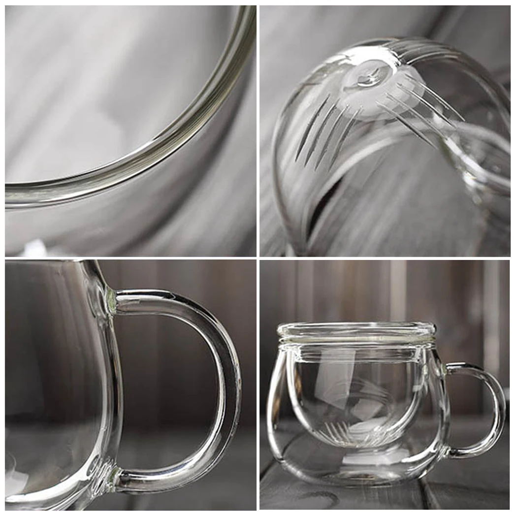 Kūrybos Skaidraus Stiklo Arbatos Puodelio Klasikinis Karščiui Atsparaus Stiklo, Taurės, Stiklinės Arbatos Puodelis Stiklo Kavos Puodelis Su Dangteliu Geriamojo Indai 0