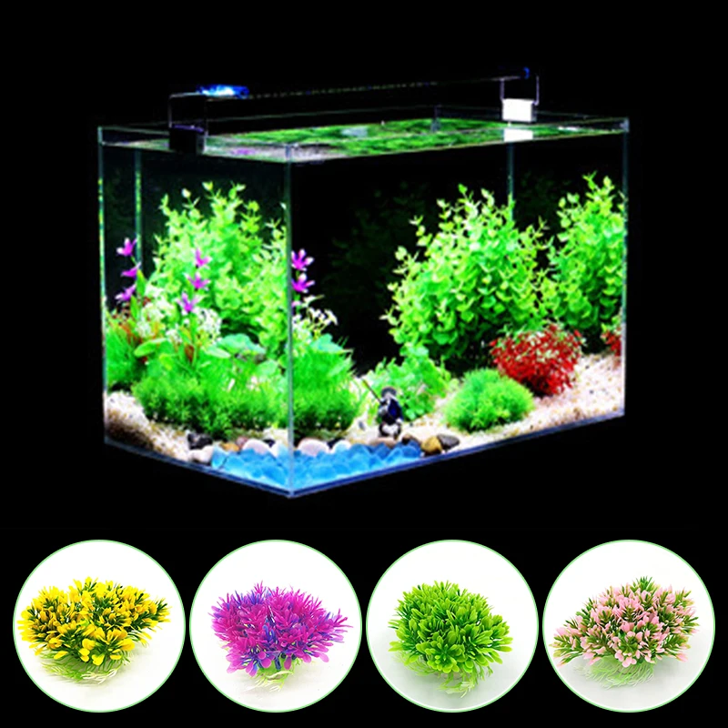 Kraštovaizdžio Akvariumas Žolės, Gėlių Kamuolys Modeliavimas Vandens Augalų, Žuvų Bakas Dekoro Dirbtinis Vandens Dumbliai Ornamentu 0