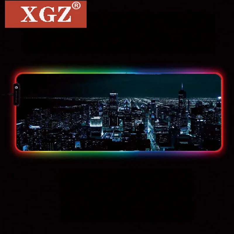 XGZ Naktį Kraštovaizdžio RGB LED Didelės Pelės Mygtukai USB Laidinio Apšvietimo Žaidimų Klaviatūra Spalvinga Šviesos PC neslidus Cs Go 0