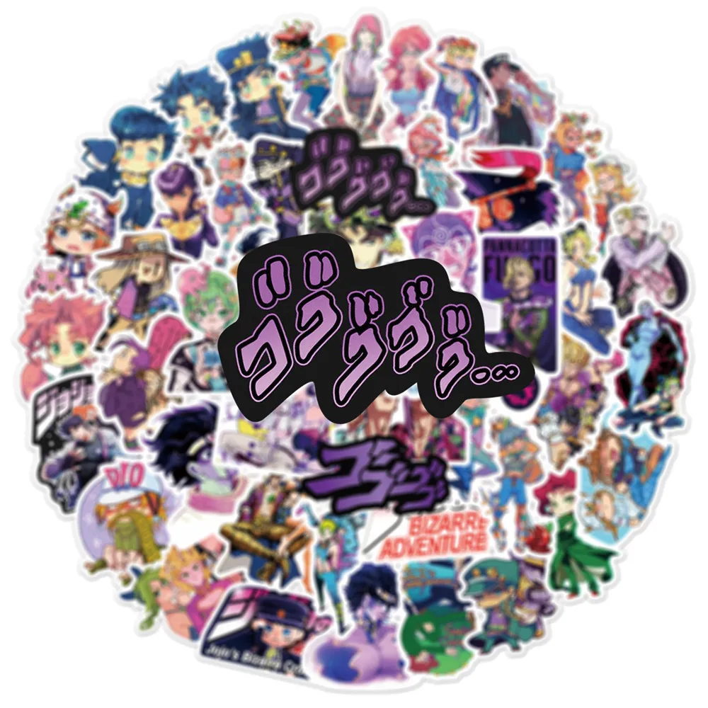 10/30/50CPS Anime JOJO ' s Bizarre Adventure Grafiti Lipdukas Bagažo Nešiojamas Vandeniui Gitara Apdailos Žaislų Didmeninė 0