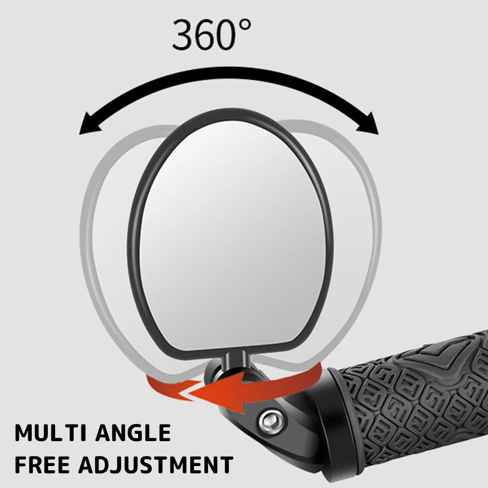 Reguliuojamas Dviračių Veidrodėliai Galinio Vaizdo Veidrodėlis Sukasi 360 Atbulinės Eigos Kamera Kelių Dviratį Rankenos Su Atšvaitas Galinio Vaizdo Veidrodėlis 0