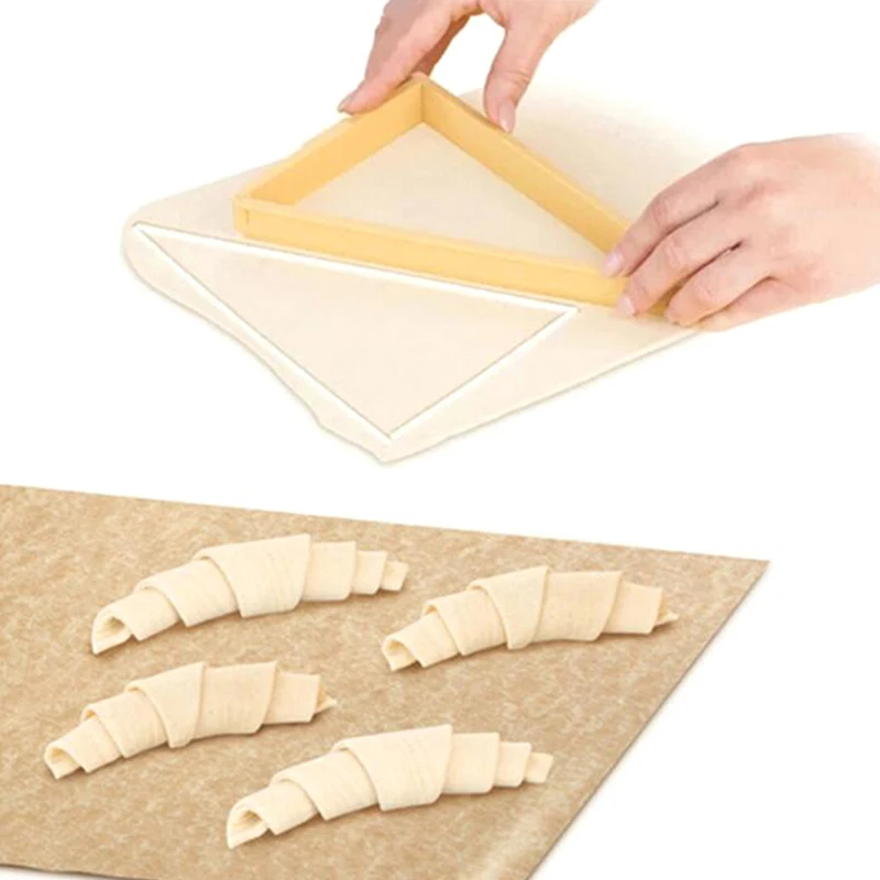 1PCS Plastiko Croissant Cutter Pelėsių Roll Croissant Maker Mašina Duona Linijos Pelėsių Tešlos Lapą Virtuvės Dalykėlių Kepimo Konditerijos Įrankis 0