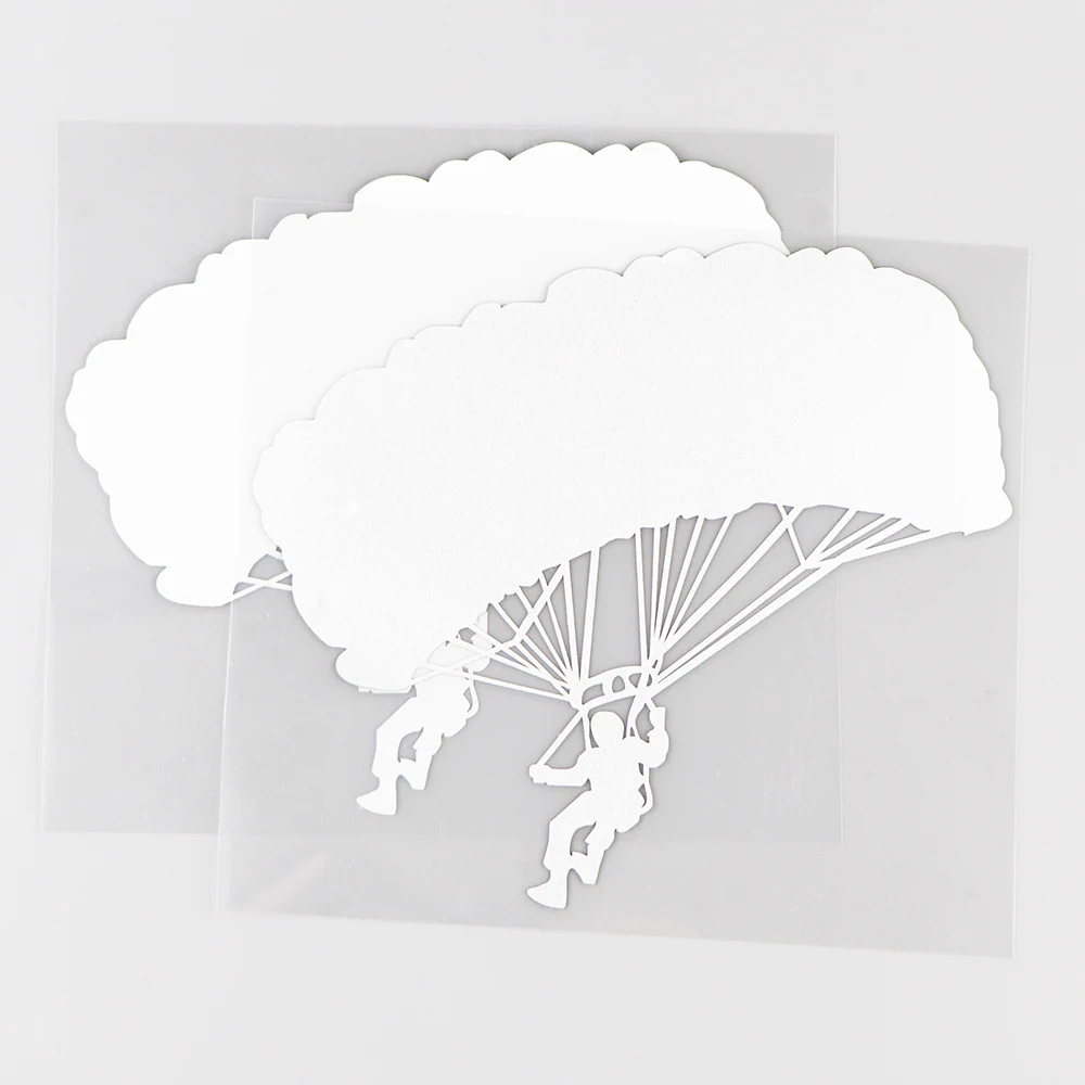 YJZT 16X14.2CM Parašiutu Galia paraglider Vinilo Lipdukai Automobilio Lipdukų Juoda / Sidabrinė 10A-0128 0