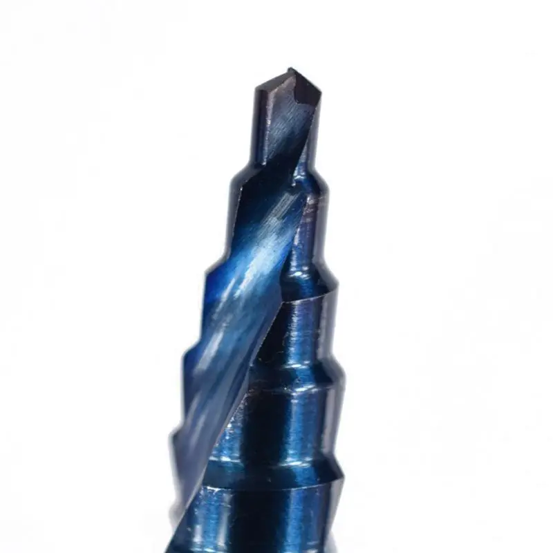 3PCS 4-12/20/32mm HSS Spiralės Išdrožomis Centras Kieto Karbido Grąžtas P6M5 Super Blue Nano Danga Žingsnis Kūgio formos Grąžtas 0