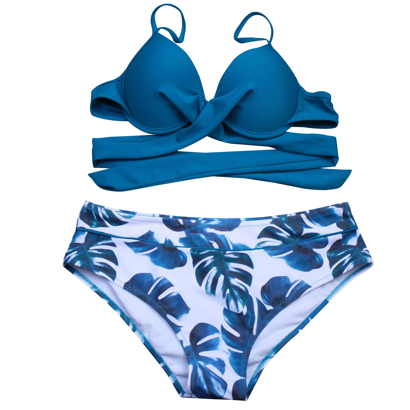 Paplūdimys Bikini Push Up Spausdinti Moterų maudymosi Kostiumėliai, 2021 Aukšto Juosmens Atskiras maudymosi kostiumėlį Badpak Dames Maudymosi Kostiumai Moterų Plaukimo Kostiumas 0