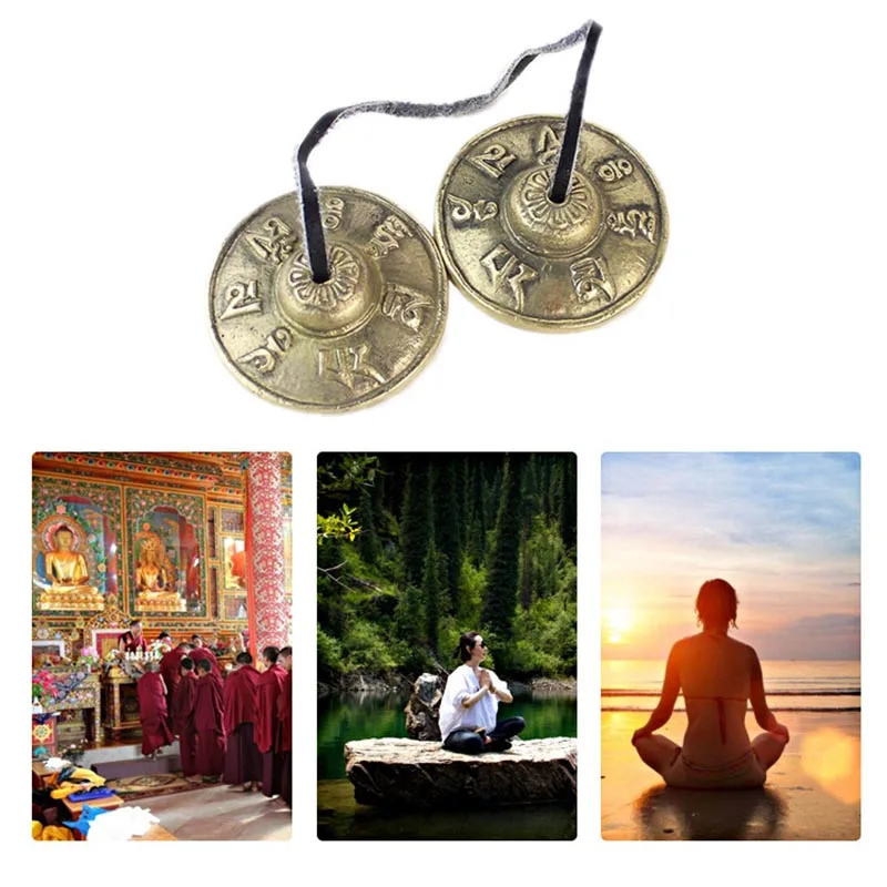 Jogos Cimbolai Žalvario Cimbolai Bell Varpeliais Tibeto Budizmo Stilius Meditacija Joga Pagalbinė Priemonė Cimbolai 0