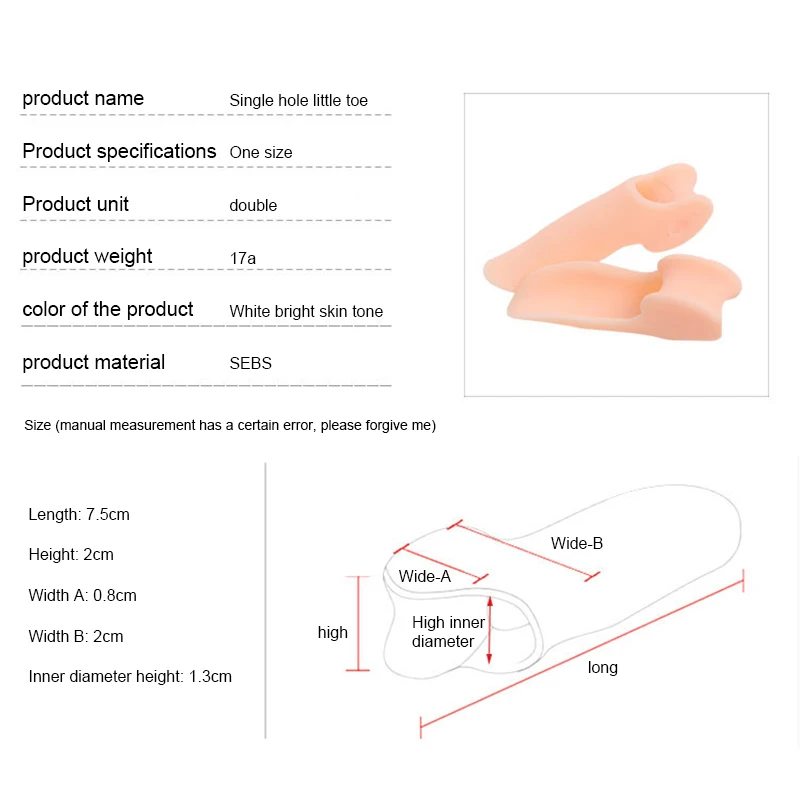 1PC tiesinimo priemonė Tarpiklius Silicagel Kojų Atrama Nykščio Valgus Guz Metalinės Kojos Pirštų Raštas Žmonėms, Pėdų Priežiūros Reikmenys 0