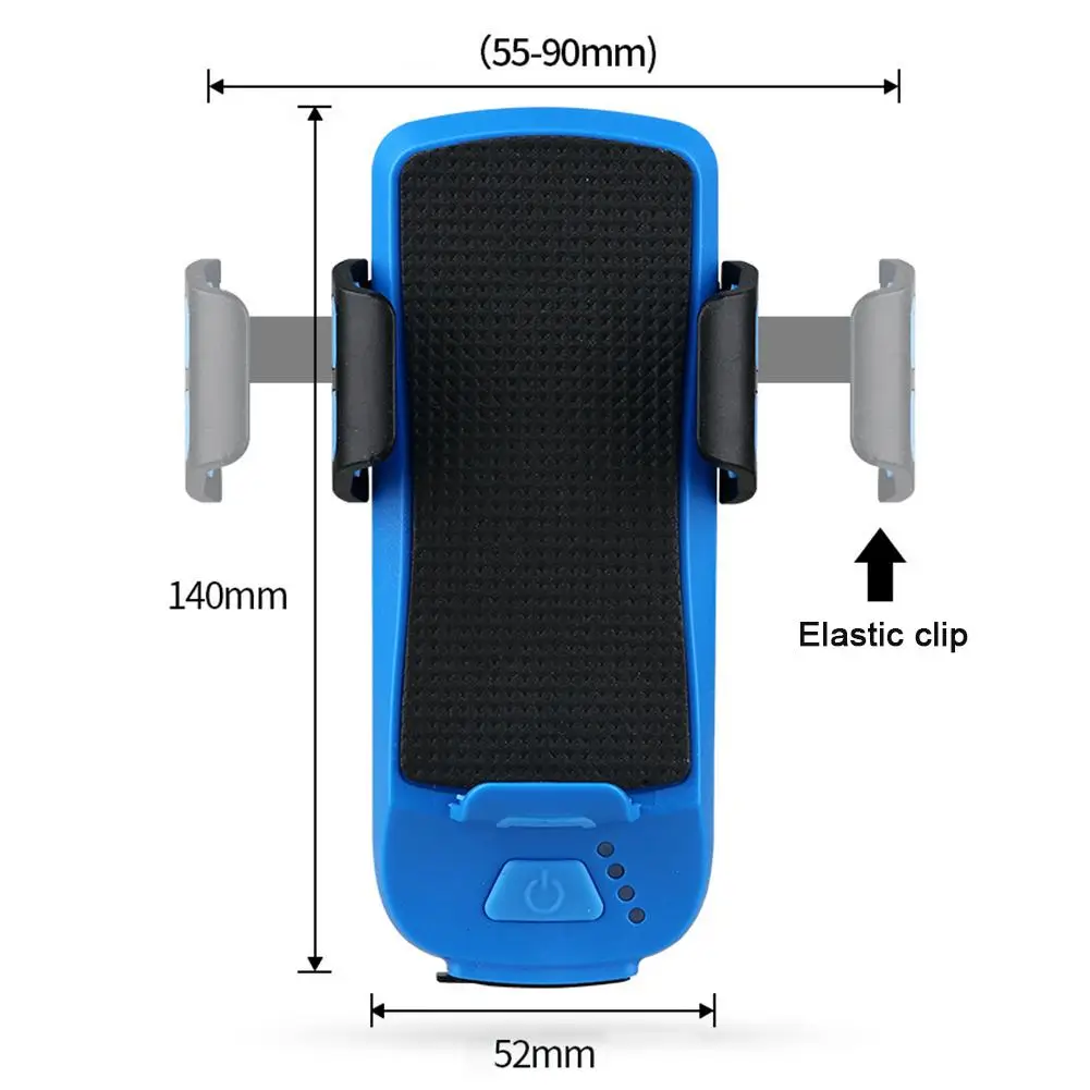 USB Įkrovimo Multi-funkcija Dviračių Ragų Šviesos Motociklo žibintas, Dviračio Mobiliojo Telefono Laikiklis Powerbank Naktį Jojimo Saugos Priemonės 0