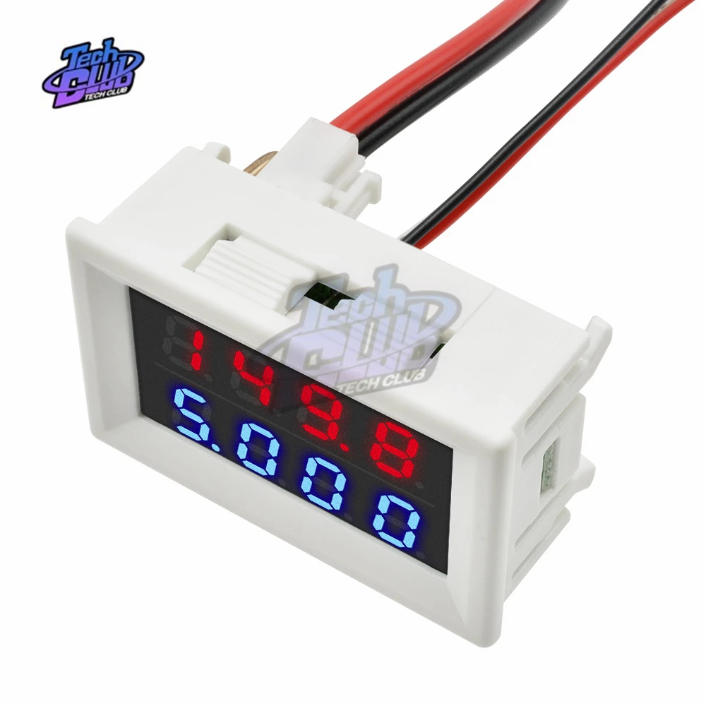 Mini Digital Voltmeter Ammeter DC 0-200V/10A Skydelis Amp Voltų Įtampa Srovės Matuoklis Testeris Detektorius LED Ekranas, Auto Automobilis 0