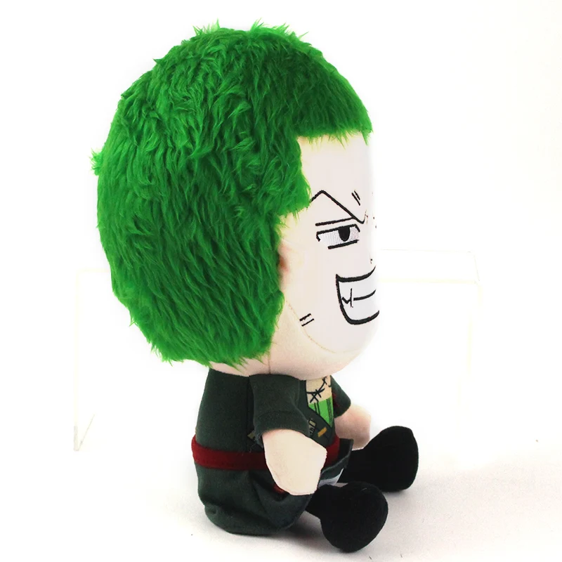34cm Anime Roronoa Zoro Pliušiniai Žaislai Q Versija Žalia Plaukų Zoro Įdaryti Lėlės Dovana 0