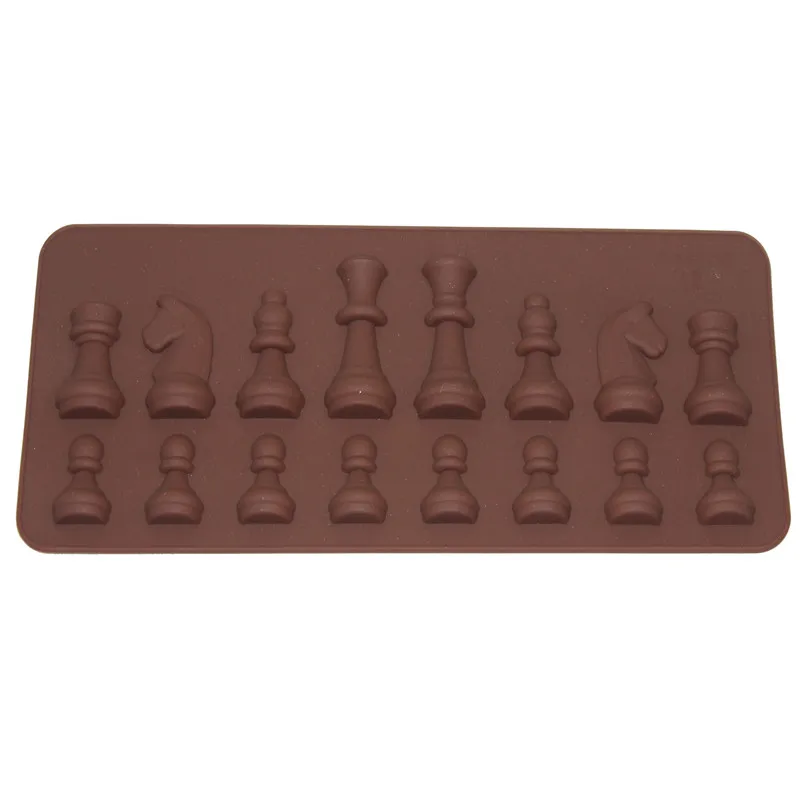 3D Tarptautinės Šachmatų Forma, Pyragai, bandelės, Šokoladas, Cukraus ir Muilo, Minkštas Virtuvės Kepimo Tortas Dekoravimo Priemonės Silikono Formų Kubelių padėklas 0
