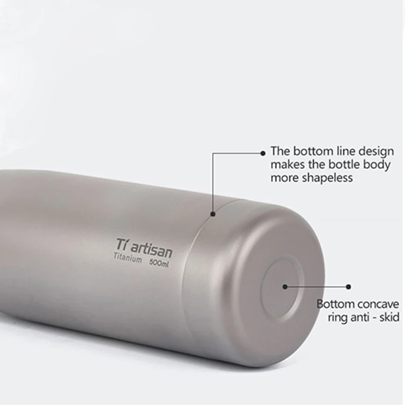 Titano Vandens Butelis Vakuuminės Izoliuoti Kolbos Šilumos Kokso Butelį Sporto Vėsus Karšto Šalto Taurės Kūrybos Puodelis 500ML Ta8395 0
