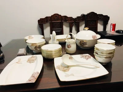 Guci Patiekalų, nustatyti buitinių prabanga Jingdezhen keramikos Kaulų Kinijos high-end Europos indai, dubenys ir indai 0