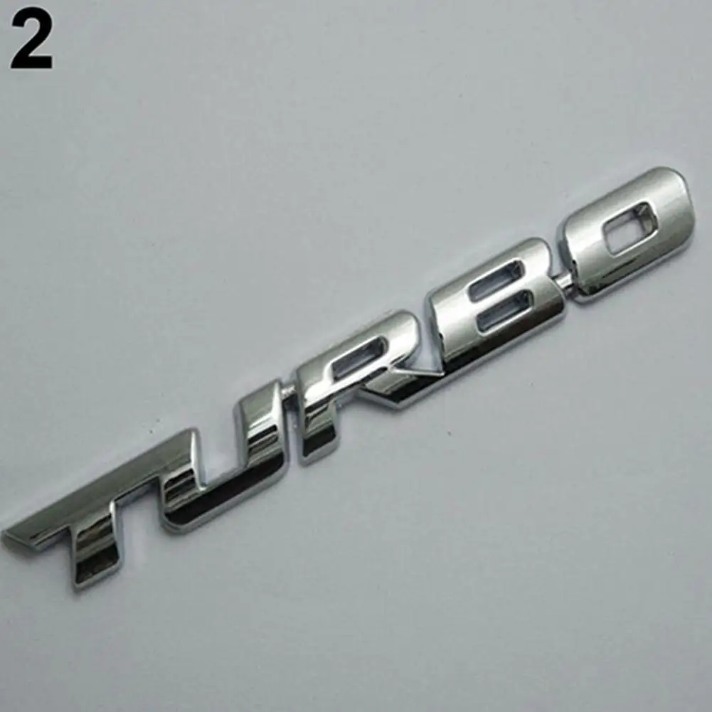 Cool 3D Metalų Lydinio, Raidė Turbo Automobilį, Motociklą Logotipas Ženklelis Lipdukas Lipdukas Dekoras 0