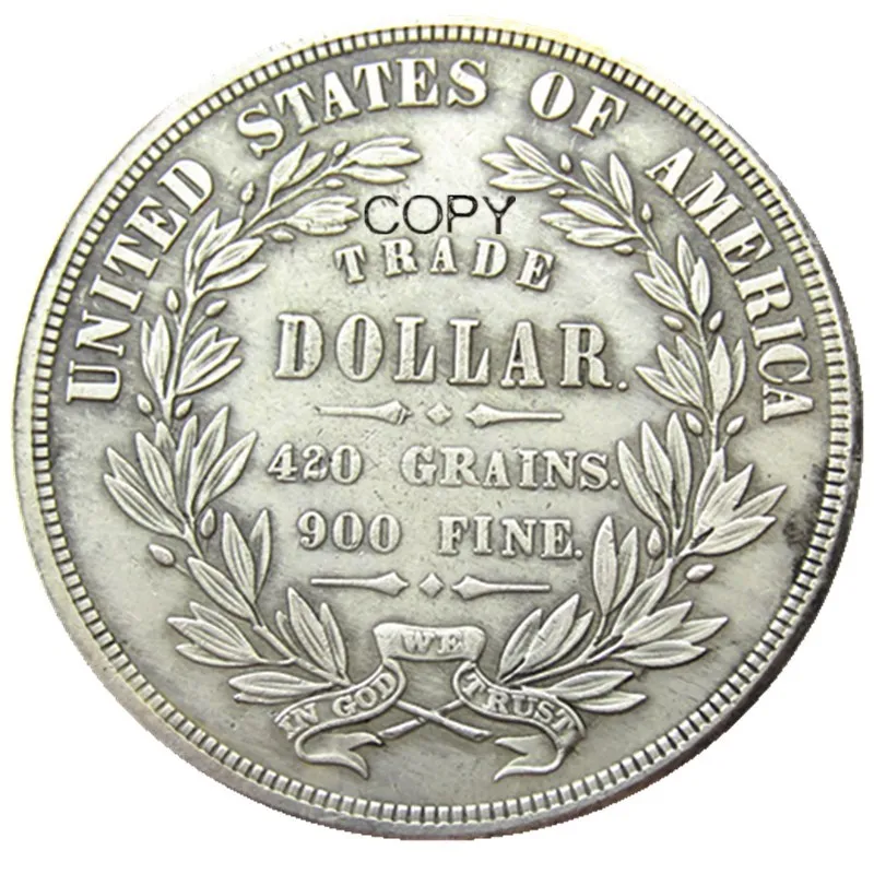 JAV 1873 Zawalcowany Coronet Prekybos Dolerio Modelius Sidabro Padengtą Kopijuoti Monetos 0