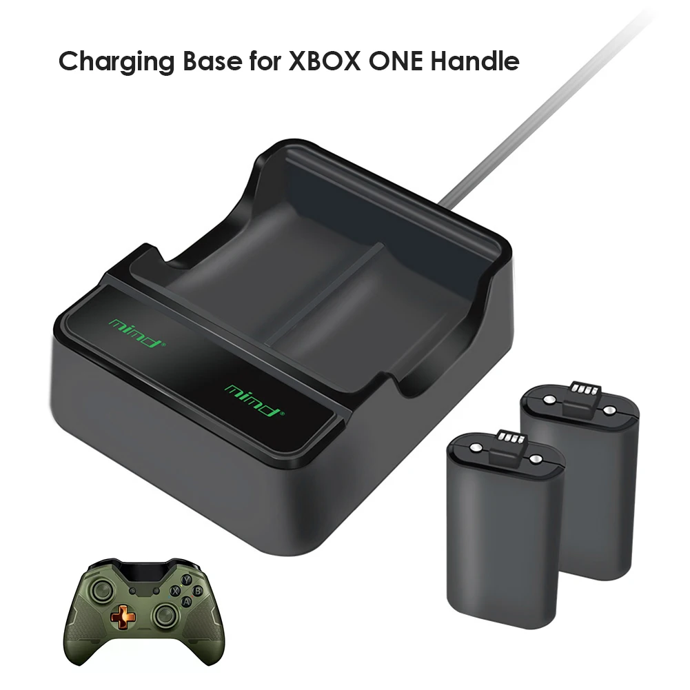 2vnt MIMD xboxone Baterijos Įkraunamos Baterijos + Kroviklis + USB Kabelis, skirtas Xbox Vienas Belaidis Valdiklis Turėtojas Baterija 0