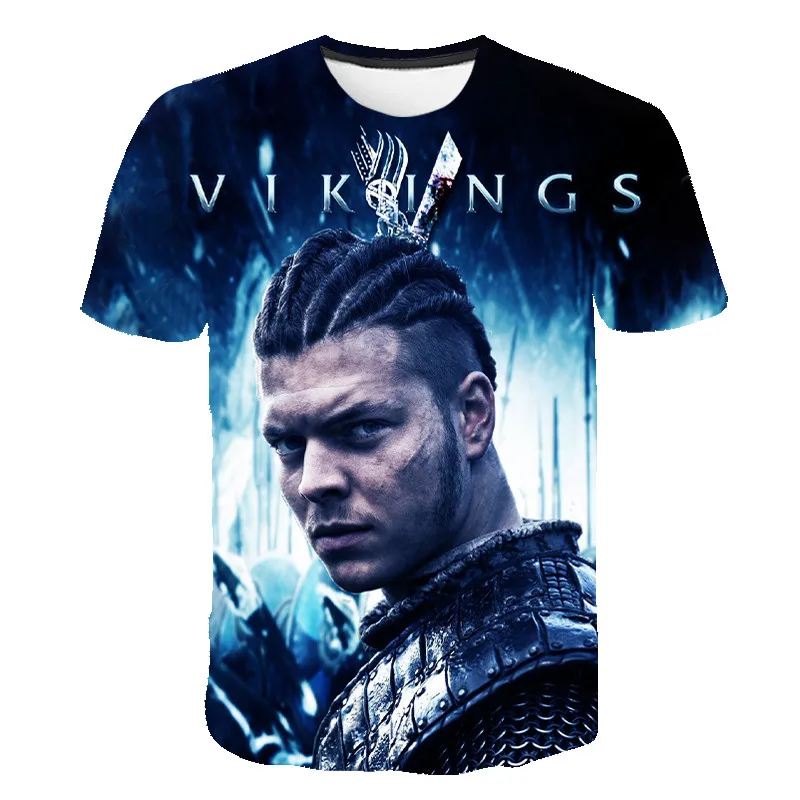 TV Serialas Vikingai 3D Print T-shirt Vasarą Vyrams, Moterims, Ragnar Lothbrok trumpomis Rankovėmis T Marškinėliai, Unisex Viršūnes Mados Atsitiktinis Tees 1