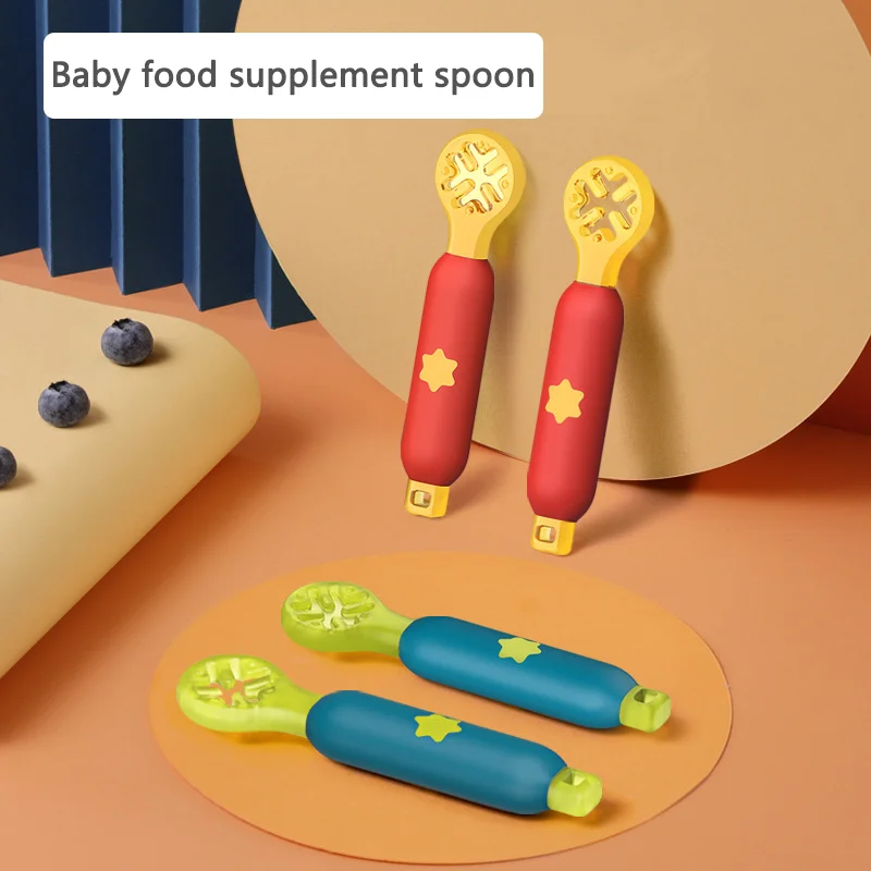 Kūdikių Sveikatai Medžiagos BPA Free Silikono Šėrimo Stalo Novatoriškas Dizainas Naujagimiams Išmokti Valgyti Maisto Lyžis Šaukštas 1