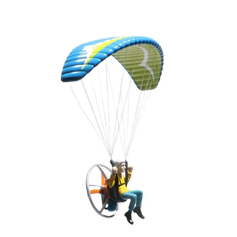 1pc Paraglider Skydiver Modelis Kūrybos Parašiutu Ornamentais Dekoruoti Rankų darbo Parasparnių Žaislas Mini Automobilių Pakabukas RC Hobis Gerbėjai 1