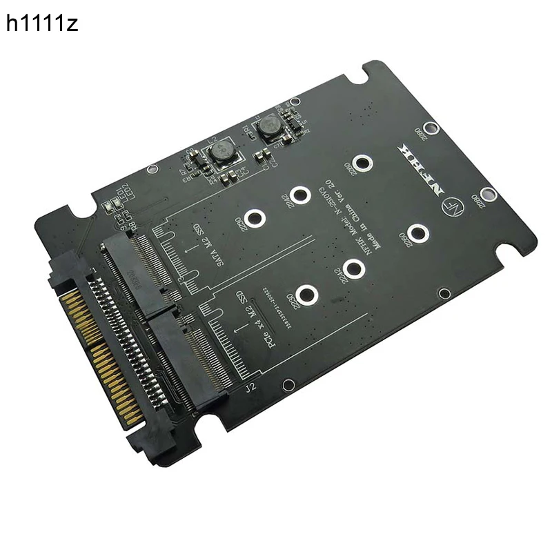 NVME Adapteris Stove M. 2 SSD U. 2 Adapteris 2in1 M. 2 NVMe + M. 2 SATA NGFF SSD su PCI-e U. 2 SFF-8639 Adapter PCIe M2 Konverteris Kortelės 1