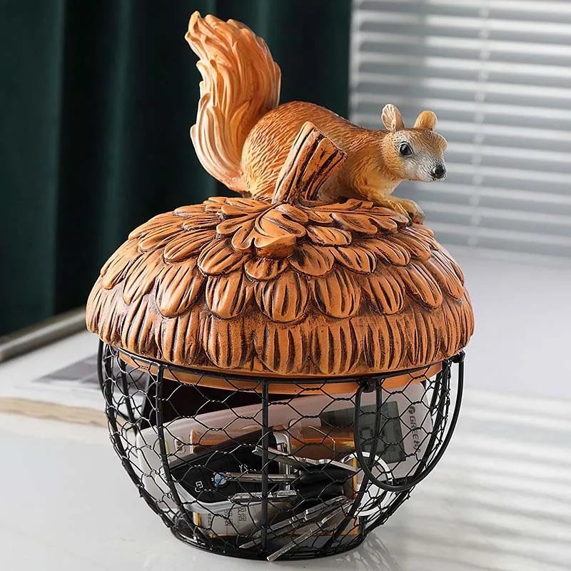 Voverė Keramikos, Vištienos, Kiaušinių Krepšelį Organizatorius Kūrybos Namų Virtuvėje Kiaušinių Laikymo Turėtojas Vielos Vaisių Bako Apdailos Oraments 1