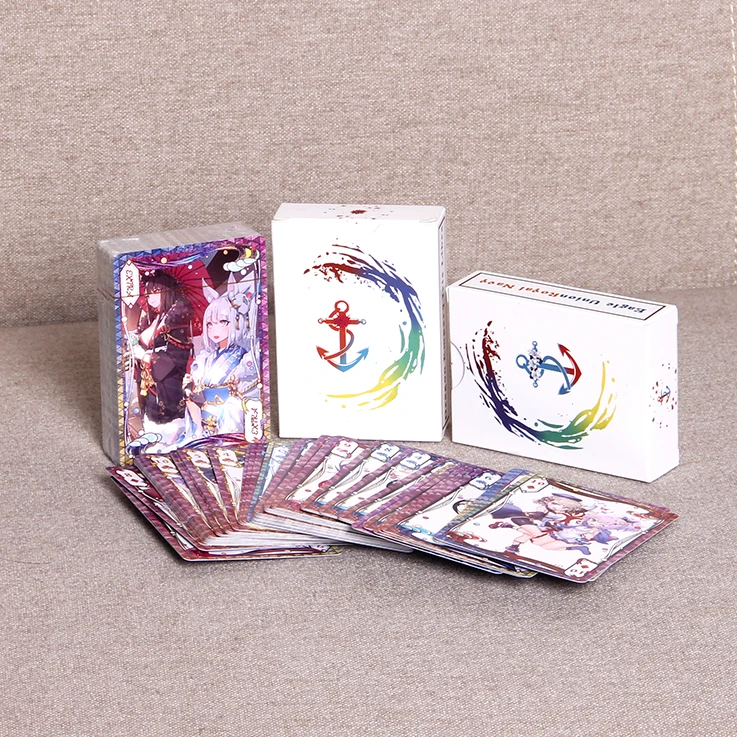 54PCS/set Anime Azur Lane Pokerio Žaidimas, Žaislai, Pomėgiai Hobis Kolekcionuojamų Atminimo Edition Žaidimas Kolekcija Korteles 1