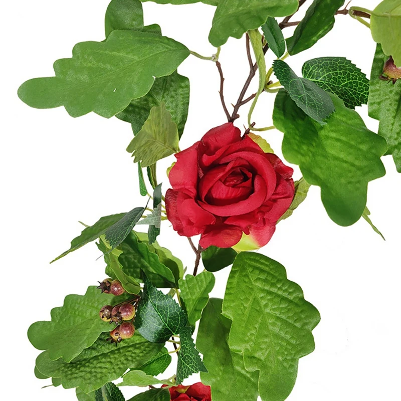 Dirbtinis Ivy Green Leaf Augalai, Dirbtinės Rožės Gėlių Vynuogių Girliandą Žaluma Namų, Sodo Office Vestuves Kambario Dekoro 1
