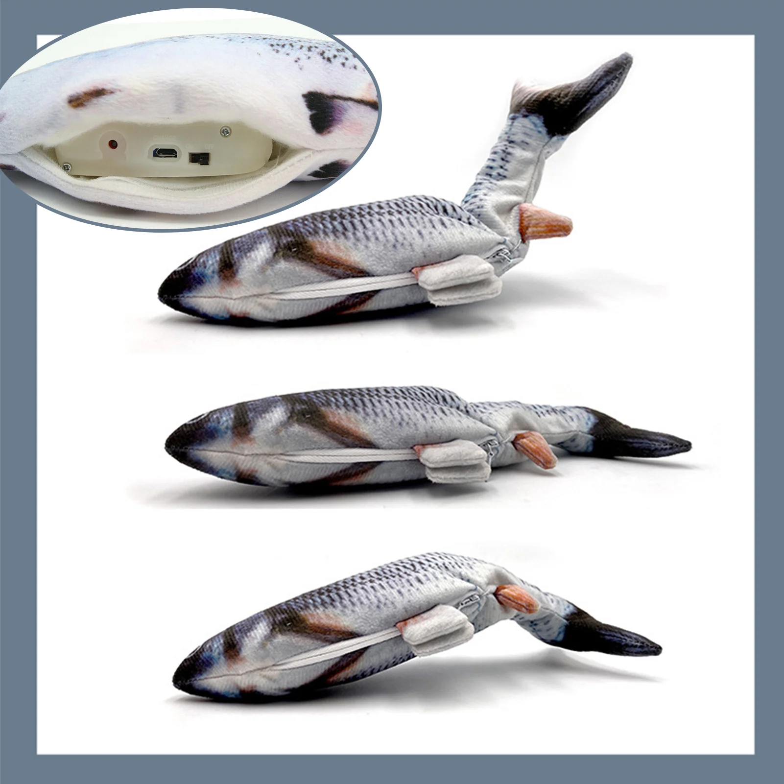 Elektros Žuvų Katė Žaislas Augintiniui 3D Modeliavimas Žuvų Minkštas Pliušinis Drebulys Žuvis, Įdaryti Žaislas Interaktyvus Šokių Žuvų Žaisti Minkštas Žaislas Katė 1
