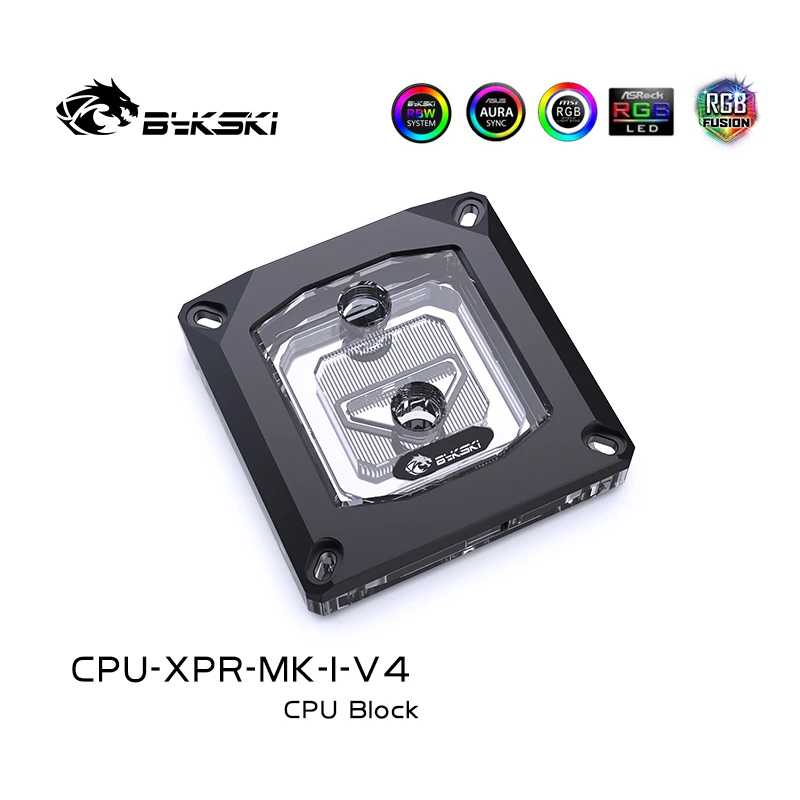 Bykski, CPU Water Block RGB, Skysčio Aušintuvas Intel LGA 1366,115 X,20XX, 5V/12V M/B SYNC, CPU-XPR-MK-I-V4 1