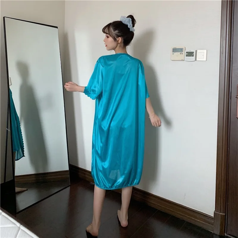 Moterų Apdaras Suknelė Rinkiniai Vasaros Kietas Elegantiškas Nėrinių Seksualus Varčias Sleepwear Moterų Kvėpuojantis Dirželis Korėjos Stiliaus Laisvalaikio Prašmatnus Homewear 1