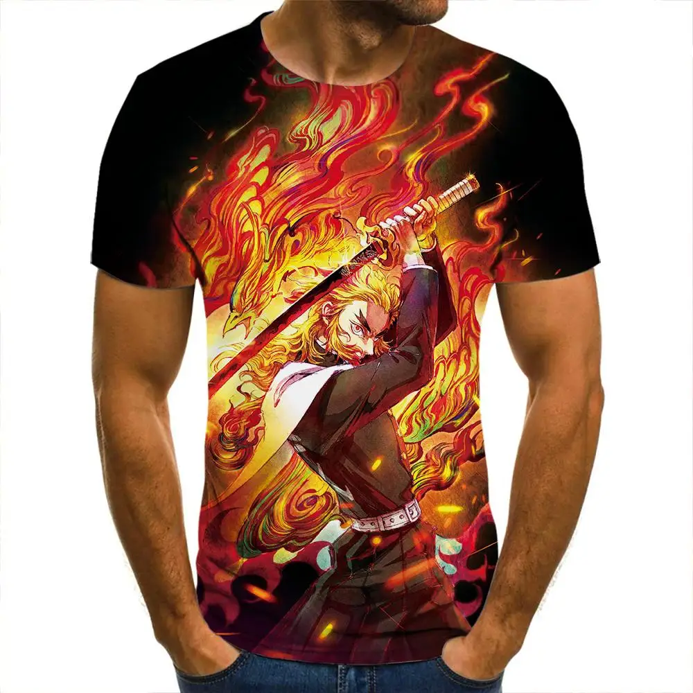 3d T -Shirt Demon Slayer Skiltyje Tshirts Vyrų, Moterų, Vaikų trumpomis Rankovėmis Kietas Tees Mados Atsitiktinis Vasaros Berniukas Mergaitė Vaikai Streetwear 1