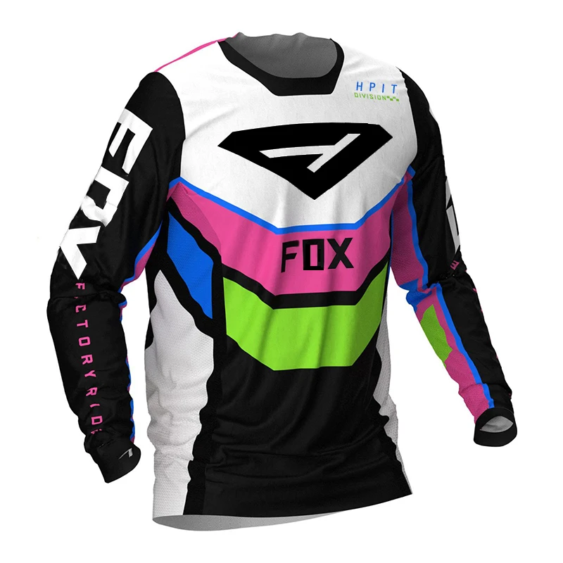 2021 Vyrų Kalnų Megztiniai Hpit Fox Kalnų Dviračių MTB Marškinėliai Offroad DH Motociklo Jersey Motokroso Sportwear Drabužių FXR Dviratį 1