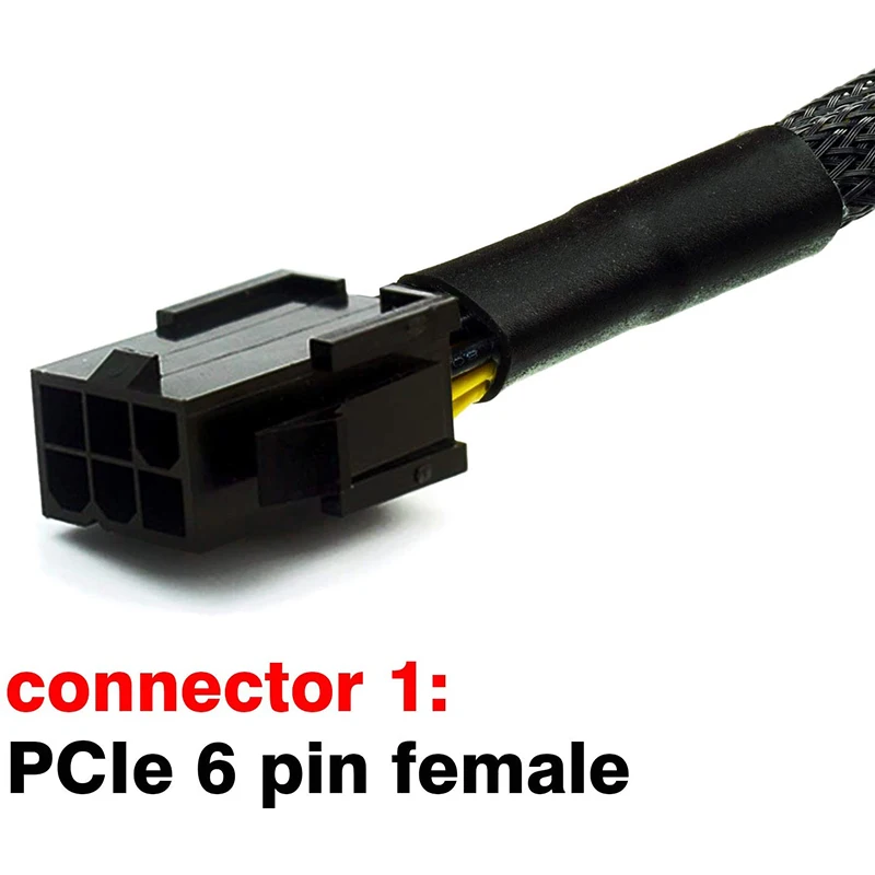 PCI-E 6 Pin PCIe Dual 8 Pin (6+2) Vaizdo Korta PCI Express Maitinimo Adapteris GPU VGA Y-Splitter ilgiklis 1