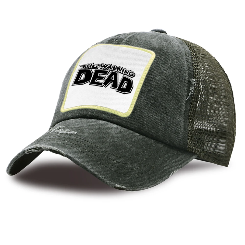 The Walking Dead Juokinga Kepuraičių Vasarą Naujų 2020 M. Unisex Snapback Skrybėlės Medvilnės Kvėpuojantis Akių Sunkvežimio Vairuotojas Hat Atsitiktinis Beisbolo Kepuraitę 1