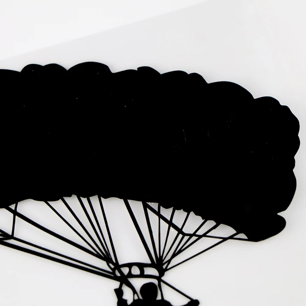 YJZT 16X14.2CM Parašiutu Galia paraglider Vinilo Lipdukai Automobilio Lipdukų Juoda / Sidabrinė 10A-0128 1