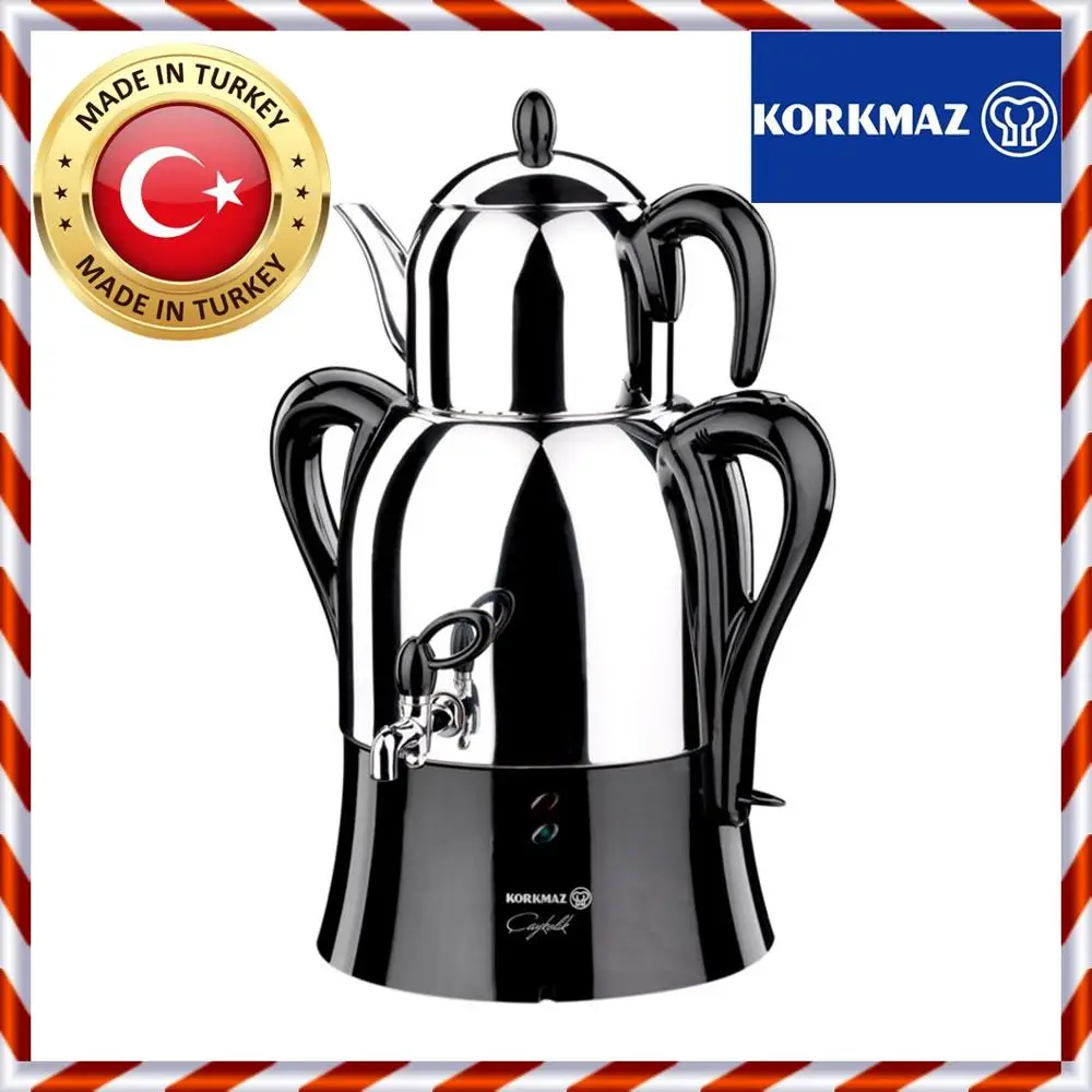 Elektros turkijos Samovar KORKMAZ Caykolik Prekės Samowar Geriausios Kokybės Virdulys Arbatinukas Arbatos Maker Mašina, Virtuvės, Namų ūkio A341Black 1